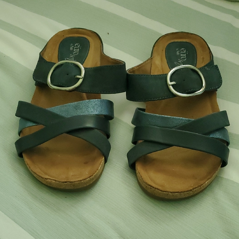 Women's Euro Soft Blue Sandals